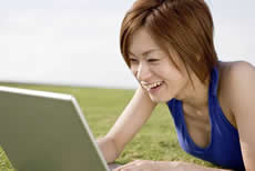 woman at computer